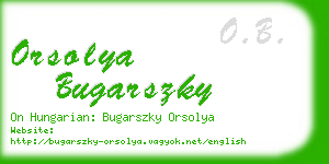 orsolya bugarszky business card